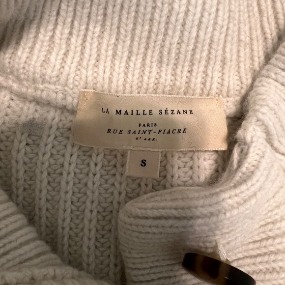 Sezane Lucas striped Button-Up Women Sweater - Picture 4 of 7